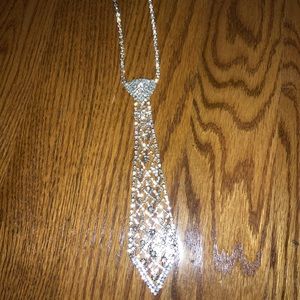 Rhinestone Necklace Tie